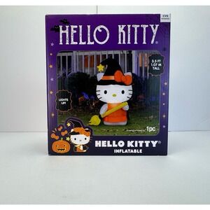 Hello Kitty Witch Inflatable 3.5 Foot Light Up‎ Halloween Gemmy Sanrio NEW